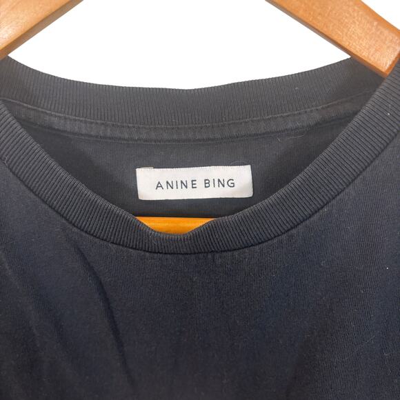 Anine Bing Organic Cotton Tanner Dress in Black XS - Picture 5 of 6